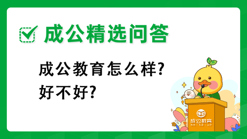 成公教育怎么样?好不好?